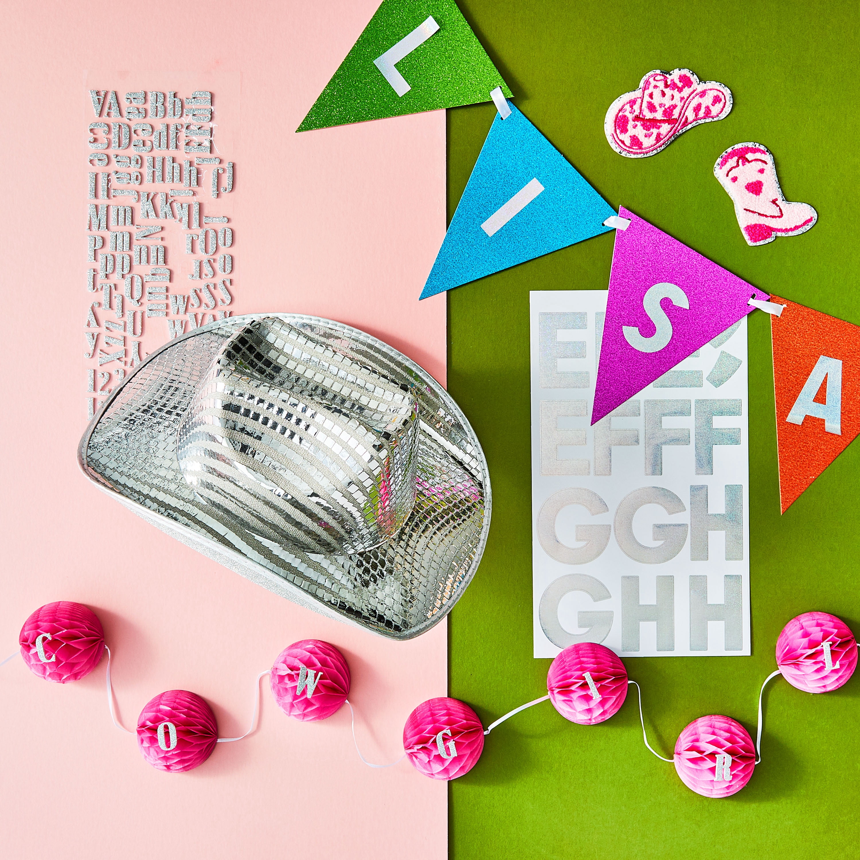 Hello Hobby Silver Glitter Foam Alphabet Stickers, 104 Count