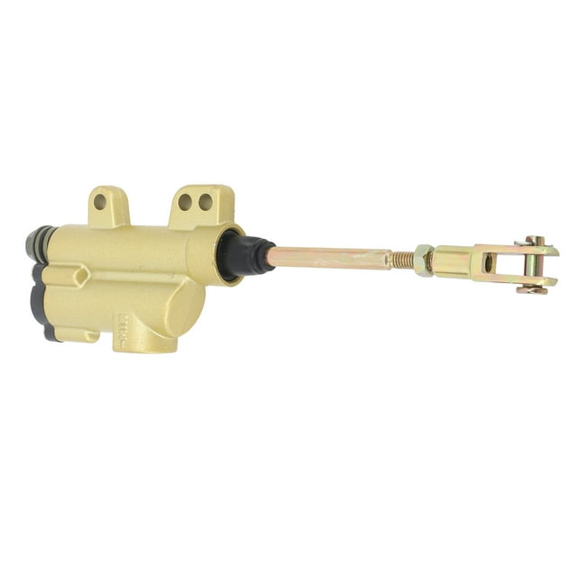 Brake Master Cylinder Assembly, Smooth Precise Efficient Rear Brake Master Cylinder Easy Install Long Lasting for 110cc 125cc 140cc Dirt Pit Bike Black,Gold