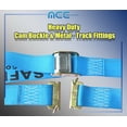 thumbnail image 4 of Mega Cargo Control 10 Pack 2" x 20' E-Track Cam Buckle Strap for Motorcycle Pick up Truck Trailer Enclosed Cargo Tie Down WLL: 833 lbs Blue, 4 of 5