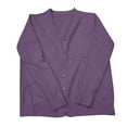 thumbnail image 4 of Cardigan Sweaters for Women Long Sleeve Open Front Button Down Outwear Casual Knit Comfy Soft Lightweight Cardigans Purple S, 4 of 5