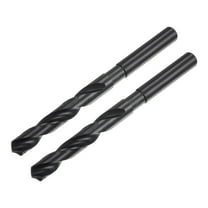 2 Packs 13mm Black Oxide M2-6542 High Speed Steel HSS 1/2" Reduced Shank Drill Bits