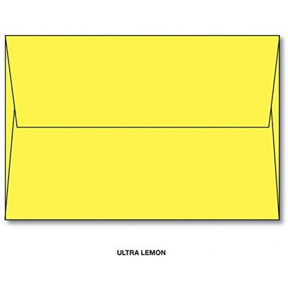 A7 Ultra Lemon - Yellow Envelope - Size A7 (5 1/4 X 7 1/4) - 50 Envelopes Per Pack
