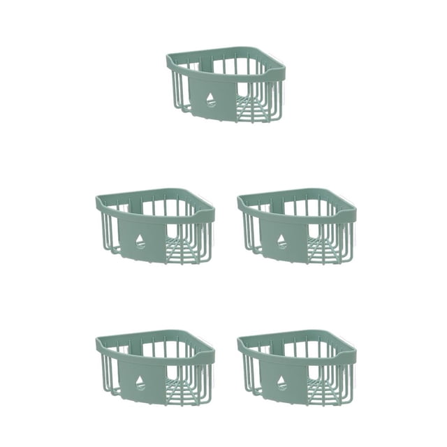 Yuarrent Estante de almacenamiento Triangular Autoadhesivo Organizador Soporte Suministros Verde Type2 NO2
