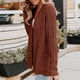 thumbnail image 5 of Suéter abrigo moda mujer invierno color sólido casual manga larga suéter tejido chaqueta cárdigan top mujer abrigo, 5 of 7