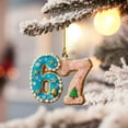 thumbnail image 3 of WKSCLPAI Christmas 67 Ornament Funny 67 Meme Ornaments 2D Acrylic Xmas Tree Hanging Decorations - Cute Gingerbread Festive Decor Gift for Woman with Refined & Humor, 3 of 8