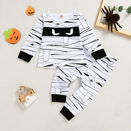 

fzm christmas toddler kids girls boys outfit prints long sleeves tops pants custome party set outfits