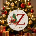 thumbnail image 5 of 2026 Christmas Home Party Decoration 26 Letters Round Acrylic Christmas Ornament Set Personalized Alphabet Round Pendant DIY Custom Christmas Tree Hanging Decorations Festive Round Pendant, 5 of 6