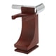 thumbnail image 2 of Soporte de madera para brochas de afeitar, color vino tinto, con base antideslizante para brochas de afeitar de tamaño estándar., 2 of 14