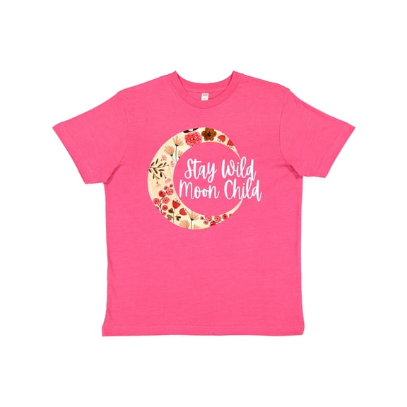 Inktastic Baby Stay Wild Moon Child Crescent Moon with Flowers Youth T-Shirt
