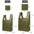 thumbnail image 2 of Wrapables JoliBag Nylon Reusable Grocery Bag, 2 Pack, Olive, 2 of 6