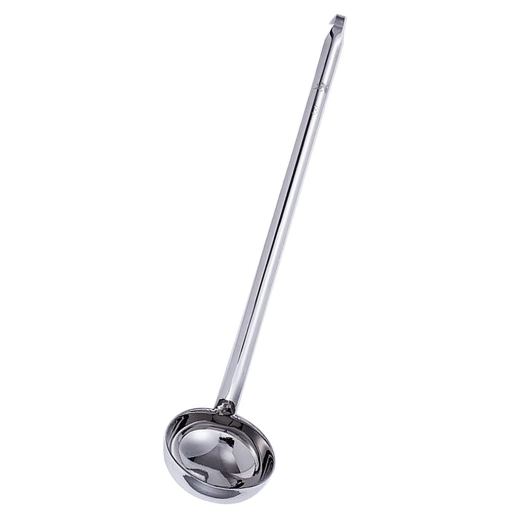 1piece Stainless Steel Spoon Ladle Dipper Hook Handle for Portioning Sauces, Soups, Gravy Stews