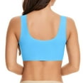 thumbnail image 4 of Telankuip Womens Zen Chic Bras Wireless Seamless Push up Everyday Bras Plus Size Lift Full Coverage Stretch Wide Straps Bralettes Soft Comfortable Daisy Printed Breathable Bra Sky Blue XXXXL, 4 of 4