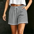 thumbnail image 4 of ByworldtasicNo Boundaries Women's Athletic Shorts Drawstring Elastic Waist Summer Beach Shorts with Pockets, 4 of 6