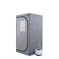 thumbnail image 2 of Imerelez Portable Grey Mini Plus Style Steam Sauna Tent - Personal Home Spa with Steam Generator, Remote Control, Foldable Chair, PVC Pipes - Easy to Install, Fast Heating, FCC & UL Certification, 2 of 6