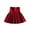 Wine, variant on Little Big Girls' Flared Pleated Skirt Casual High Waist Knitted Short Skirts A-line Fall Spring School Uniform, Black 6-7 Years