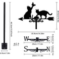 thumbnail image 2 of Cats Weather Vane Cat Butterfly Weathervane Wind Vane Iron Weathercock Animal Metal Weather Vane Garden Farmhouse Roof Garden Patio Yard Decorative Sign Outdoor Decoration Making DIY, 2 of 9