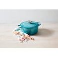 thumbnail image 4 of Le Creuset Signature Enameled Cast Iron Round Dutch Oven 5.5qt. Caribbean, 4 of 6