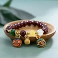 thumbnail image 6 of RSAMD Chinese Style Lucky Wealth Transport Beaded Bracelet Handmade Elastic Bangjo-19, 6 of 9