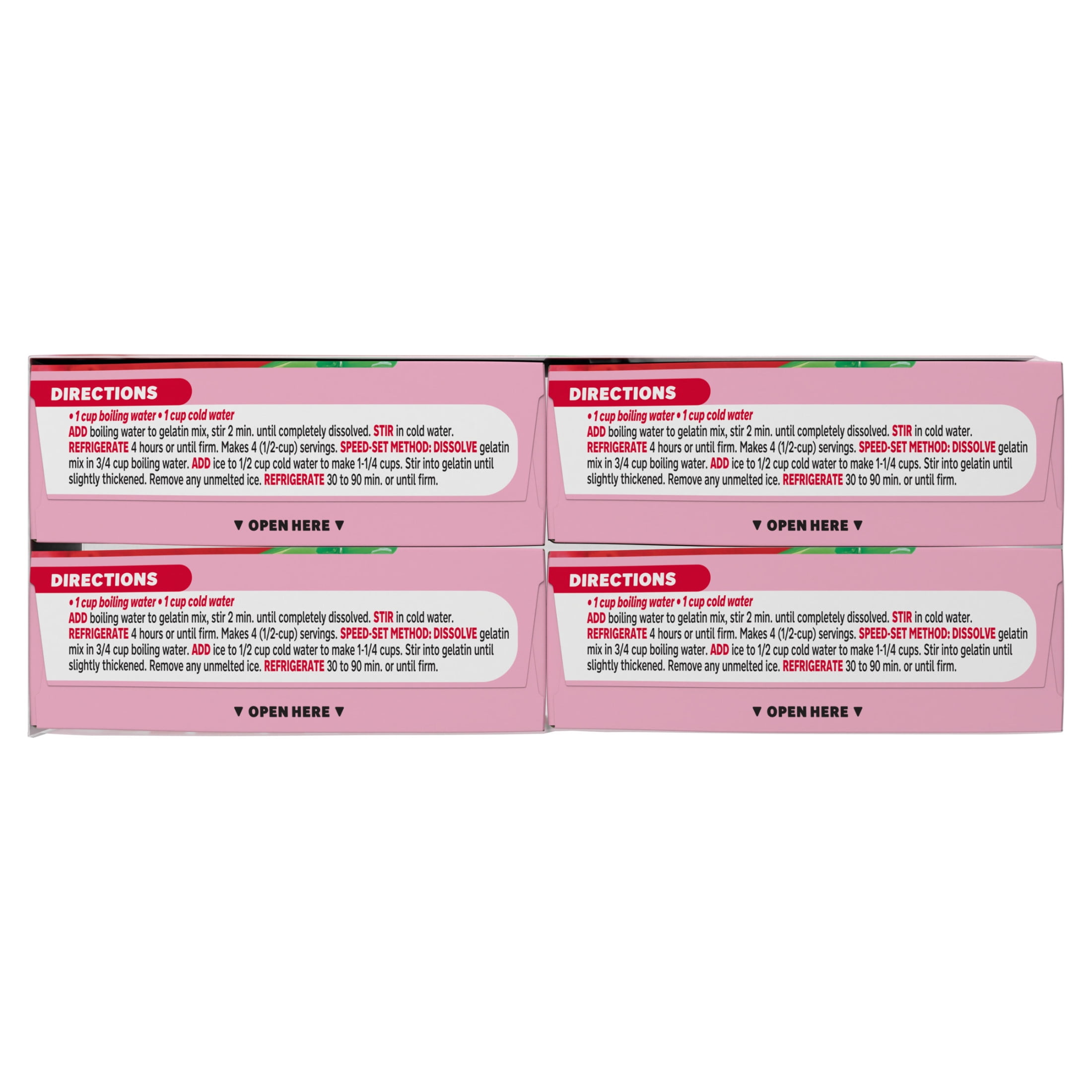 (6 pack) Jell-O Strawberry Gelatin Dessert Mix Value Pack, 4 Count Pack, 3 oz Boxes