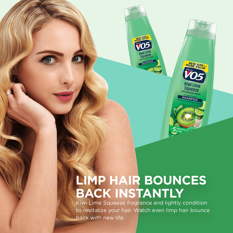 Alberto VO5 Kiwi Lime Squeeze Clarifying Shampoo with Alberto VO5 Kiwi Lime Squeeze Clarifying Shampoo with