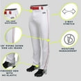 thumbnail image 2 of Rawlings Youth Launch 1/8" Piped Pant | White/Royal | SML, 2 of 5