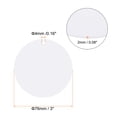 thumbnail image 2 of Acrylic Circle Blanks 3 Inch, 30 Pack Round Clear Disc Ornaments with Hole, White, 2 of 6