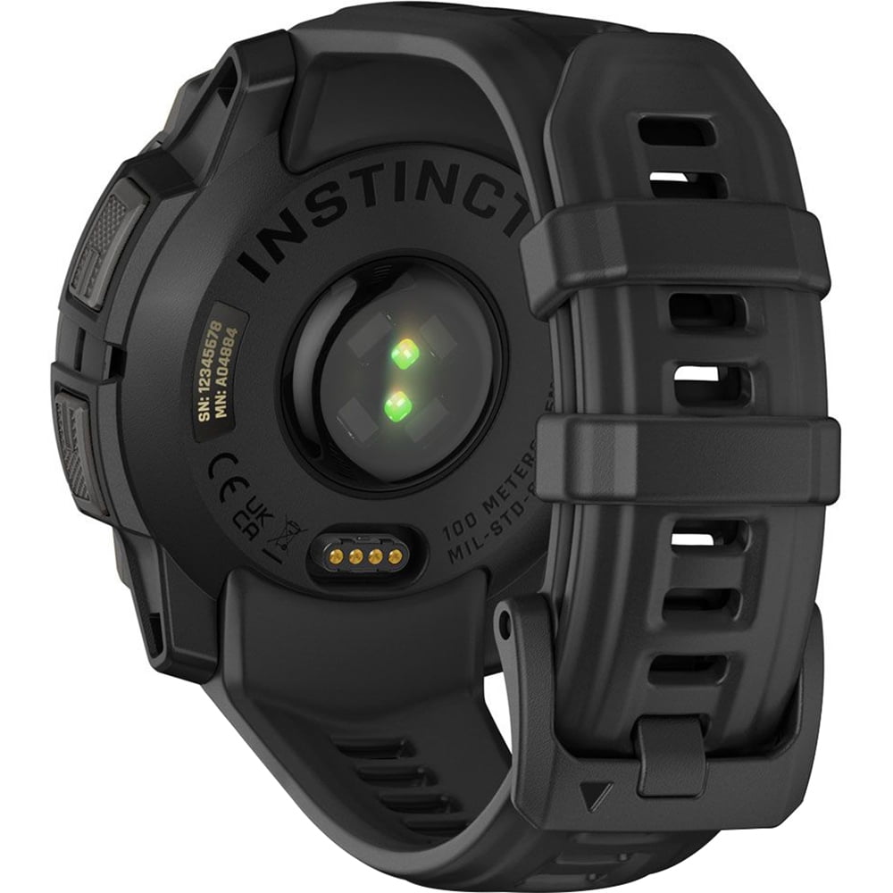 Garmin Instinct 3 - 45 mm Outdoor GPS Smartwatch, AMOLED, Black with Black Band 010-02936-00 Bundle with Deco Essentials 2x Screen Protector & 2x Tactical Emergency Paracord Bracelet