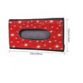 thumbnail image 1 of Bling Bling Sun Visor Napkin Holder Simple Installation with Two Clips Convenient Set with Rhinestones Auto Interior Accessories Red Rhinestone, 1 of 6