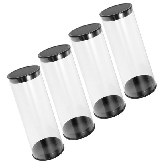 4Pcs Golfs Tube Barrels Containers Carrying Case Golfs Container Display Holder Clear Plastics Tube Easy to Use