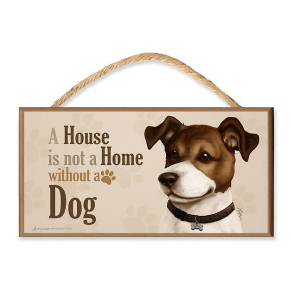 Good Dog v3 "A House is Not a Home without a Dog" Dog Sign / Plaque featuring the art of Scott Rogers