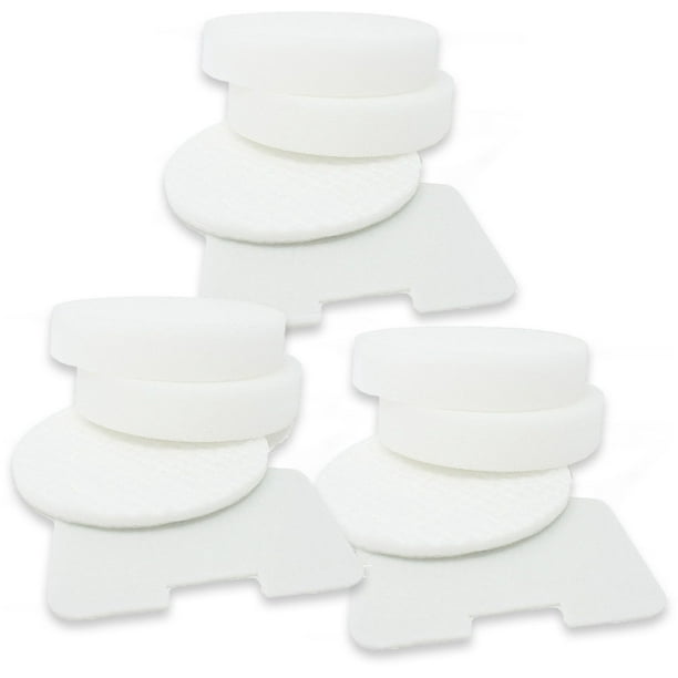 Shark NV22L Navigator Replacement Foam and Felt 4 Piece Filter Kit, Shark Part XF22 (3 Pack