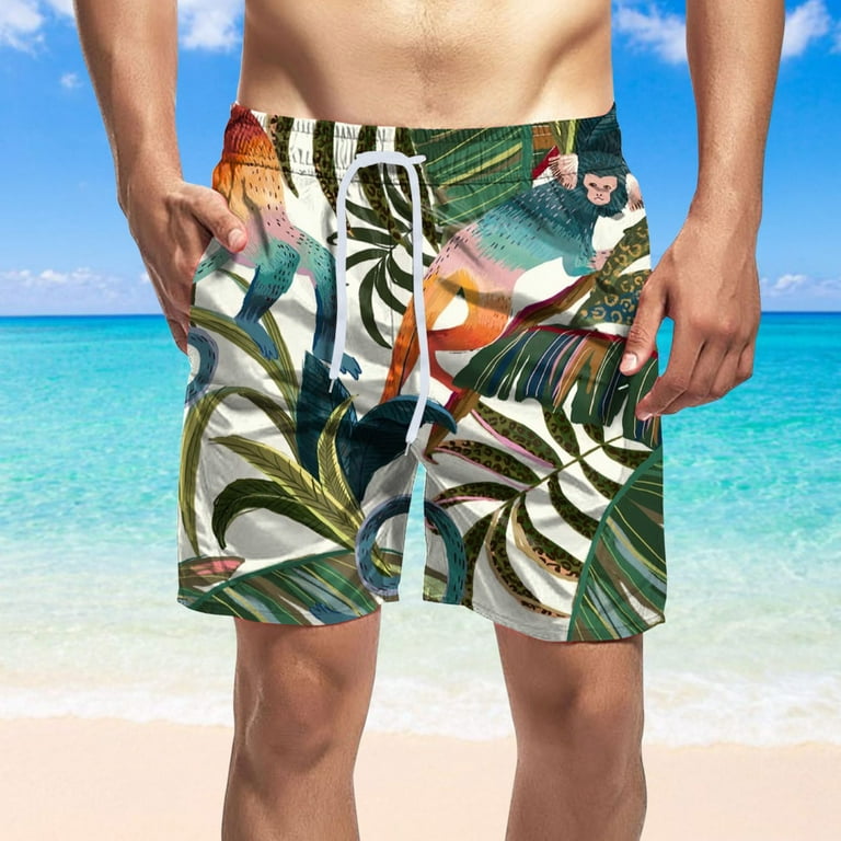 Overalls Shorts for Men Board Shorts Extra Long Men's Summer Printed Beach Casual Fashion Shorts Loose Tether Pocket Board Summer Cool Shorts Linen Beach Wear Men - Walmart.com