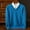 Blue, variant on Dxzfnsa Pullover Sweater for Men Men's Fashionable Solid Color Pullovers V-neck Knitted Sweaters Casual Long Sleeved Slim Sweaters Fall Winter Trendy Sweaters