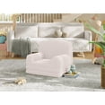 thumbnail image 3 of Qinaqin 2-in-1 Sofá Comfy Toddler Converts to Lounger Foam Chair con Suave Sherpa Beige Crown Grande Ideal Gift para Girls y Boys, 3 of 7