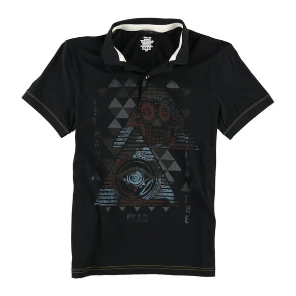 Jack &J ones Polo Rugby Graphique pour Hommes, Noir, Très Petit
