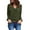 Army Green, variant on XFLWAM Women's Business Casual Tops Fall V Neck Pleated Blouses Solid Color Long Sleeve Button Down Shirts White XL