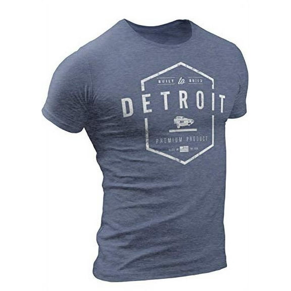 Detroit T Shirts Unisex S M L XL XXL - Detroit Built-to-Build Cars - Motor City T-Shirt — Detroit Tee Shirts by DETROIṬREBELS