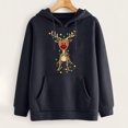 thumbnail image 4 of Sudaderas Con Capucha Navideñas Para Mujer, Manga Larga Suelta, Estampado Retro Con Mangas Caídas en Los Hombros, Tops Odeerbi ODB202736, 4 of 8