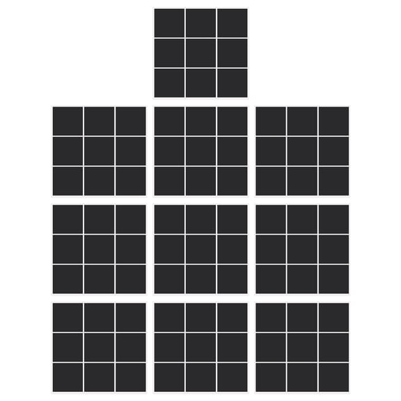 HONMEET 10-Pack Peel and Stick Black Kitchen Backsplash Tiles, Easy to Install PVC Wall Stickers for Home Decor