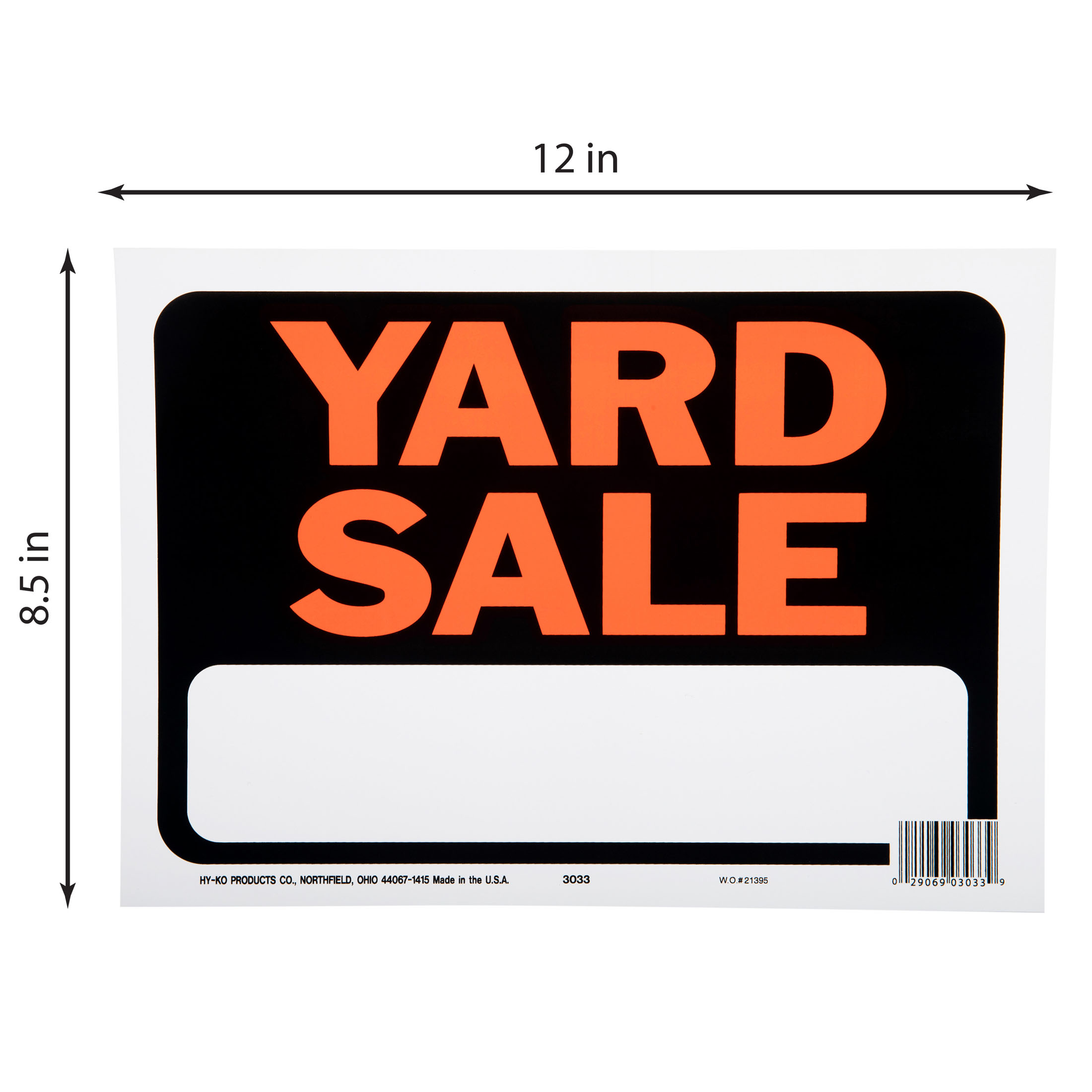 10-Pack HY-KO 3031 9x12 Auto For Sale Signs - Weather Resistant Plastic