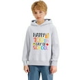 thumbnail image 6 of IWRICH Happy 100th Days of School Hoodies for Boys Girls Long Sleeve Lined Hooded Sweatshirts Cute Tops,Size 2-14 Years White 110, 6 of 7