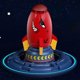 thumbnail image 4 of Lanzador de cohetes, aspersor de chorro de cohete espacial de plástico para niños (rojo) Ehuebsd  libre de BPA, 4 of 8