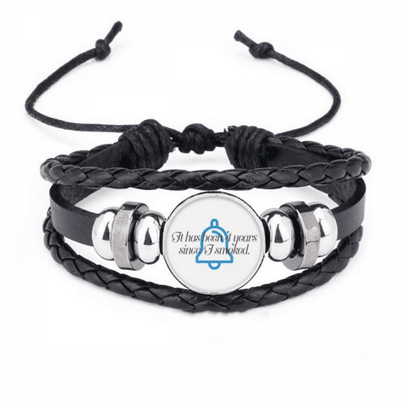perseverance prohibiting smoking time bracelet braided leather woven wristband