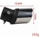 thumbnail image 2 of Exhaust Muffler Tailpipe Outlet Nozzle End Strap Mesh Car Exhaust System Oval ID 60mm Universal Car Exhaust Pipe Stainless Steel Exhaust Tailpipe, 2 of 5