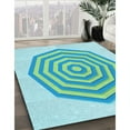 thumbnail image 3 of Ahgly Company Machine Washable Indoor Square Transitional Aquamarine Green Area Rugs, 3' Square, 3 of 7