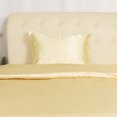 thumbnail image 3 of Unique Bargains Silk Satin Bed Quilt/Duvet Cover Pillowcase Set Twin Gold Tone, 3 of 7