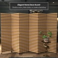 thumbnail image 6 of Oriental Furniture 6 ft. Tall Two Tone Natural Fiber Room Divider - 6 Panel, 6 of 7
