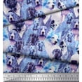 thumbnail image 2 of Soimoi Rayon Fabric Pug,Beagle & English Cocker Spaniel Dog Scene Print Fabric by Yard 42 Inch Wide, 2 of 3