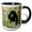 Black/White, variant on 3drose, Black Howler Monkey in Tree, Belize - Sa02 Ksc0027 - Kevin Schafer, 15oz Two-tone Black Mug