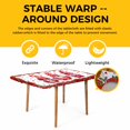 thumbnail image 4 of Valentine's Day Table Cloths for 5 Foot Rectangle Tables, Red Gnomes Roses Flowers Love Romance Patio Waterproof Elastic Fitted Tablecloths, Washable Rectangular Table Cover for Camping, 4 of 8